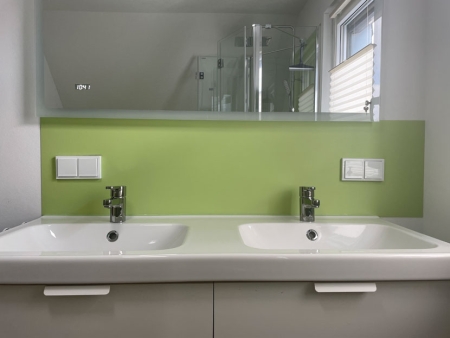 Badezimmer-Wandgestaltung ohne Fliesen