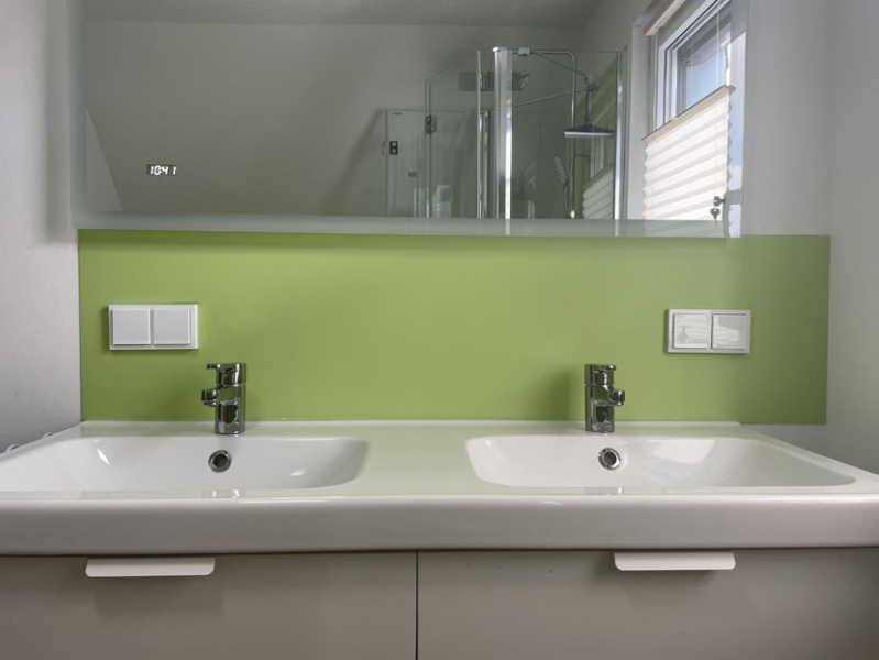 Badezimmer-Wandgestaltung ohne Fliesen